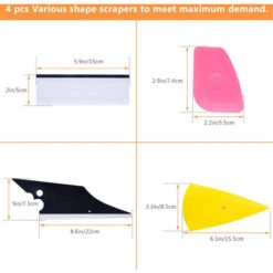 Kit Covering Outils De Film De Fenêtre De Voiture Vinyle,6 PCS Vitrage De Véhicules De Protection Window Film Car Emballage Teinte Vinyle Installation De L'outil: Raclettes, Grattoirs 56Vingt -Fispool Magasin 64939695 2