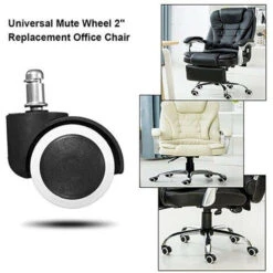 Roulette Pour Chaise De Bureau , Lot 5 Roulettes Pour Fauteuil Diamètre Des Roues(50mm)FUIENKO -Fispool Magasin 66390410 4