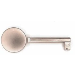 Clé De Meuble 70mm Rond Plein Nickelé Mat Serrure Design Contemporain Décoration Armoire