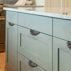 4 Stück Blattform Schrankgriffe Gold Messing Küchenmöbelgriffe Kupfer Tür Schubladengriffe-Schwarz -Fispool Magasin 67264250 3