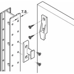 2x Ferrure D'assemblage KEKU AD (2x Mâle + 2x Femelle + 8 Vis) Connecteur Charnière Clip Meuble Tiroir Placard Cuisine Porte Plaque Bois Camping Car Van -Fispool Magasin 67369796 4