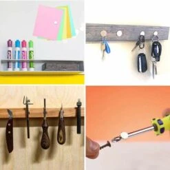 Aimants Néodyme Puissants, 5mm X 1mm Disc Terres Rares Petits Ronds Magnet Pour Réfrigérateur, Frigo Surfaces Magnétiques, Tableau Blanc Interactif, Images, Bricolage, Porte, Carte (100 Pièces) -Fispool Magasin 67399893 3