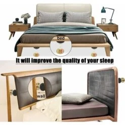 DENUOTOP 6 Pcs Ajustable La Fileté Cadre De Lit Outil Anti-Secousse, TéLescopique Fixateur De Chevet, Pour Lits, Armoires, Canapés, Placards Etc (47-64mm) -Fispool Magasin 67455997 5