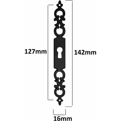 2x Entrée De Clé Régence Fer Noir Serrure Meuble Ancien Décoration Rustique Vintage Clef Antique 4 2x Entrée De Clé Régence Fer Noir Serrure Meuble Ancien Décoration Rustique Vintage Clef Antique – Image 2