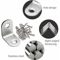 Solde- AGILITY, AGILITY Equerre De Fixation 90 Degré Angle Droit Support 20 20 16mm Forme De L Metalliques Equerres De Coin En Acier Inox Supporen Pour Bois Meubles Placard Support 20 Pièces -Fispool Magasin 67819484 3