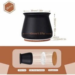 Solde- AGILITY, AGILITY 28Pcs Silicone De Chaise Pieds Protecteur, Silicone Chaise Casquettes Pieds, Embout De Chaise Avec Antidérapant Feutre Empêchent Les Rayures Au Sol Et Réduisent Le Bruit, Noir -Fispool Magasin 67902764 5