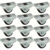 12x Roulette Meuble 25mm Universelle Mini Rouleau Noir Pied Lit Casier Chariot Poubelle Rangement Table Roue