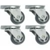 4x Roulette Meuble 30mm Caoutchouc Soft Anti Rayure Gris Pivotante Universelle Mini Rouleau Noir Pied Lit Casier Chariot Poubelle Rangement Table Roue -Fispool Magasin 68208142 1