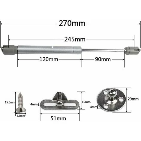 Vérins à Gaz Verin Meuble Hydraulique Ressort Amortisseurs à Gaz D'origine Porte Armoire De Cuisine Bras Pneumatique Pour Levage De Porte Armoire 5 Vérins à Gaz Verin Meuble Hydraulique Ressort Amortisseurs à Gaz D'origine Porte Armoire De Cuisine Bras Pneumatique Pour Levage De Porte Armoire – Image 3