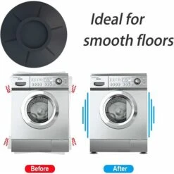 GP 4Pcs Tampons À Pied Machine À Laver, Anti Vibration Machine à Laver Pieds Stabilisateur Piédestal, Tapis Antidérapant Amortisseur Antidérapant Absorption Des Chocs -Fispool Magasin 69014898 3