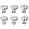 Déstockage 6 Pièces Bouton De Cristal Poignées De Diamant, Tiroir De Porte Poignée à Diamant Clair Avec Vis, Unique Trou Rond Boutons De Tiroir Pour La Décoration De Cuisine Ou D'ameublement -- 30mm -Fispool Magasin 69250613 1