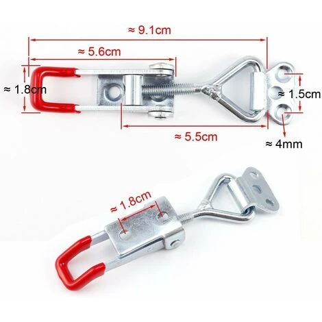 Déstockage Lot De 5 Loquets à Bascule Réglables Pour Placard Boîtier Caisse Armoire En Métal Loquet Cadenas Charge De 100 Kg/Capacité De 220lbs 4 Déstockage Lot De 5 Loquets à Bascule Réglables Pour Placard Boîtier Caisse Armoire En Métal Loquet Cadenas Charge De 100 Kg/Capacité De 220lbs – Image 2