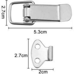 4 Pièces Verrou De Tension En Acier Inoxydable Levier De Verrouillage De La Boîte Verrou De Verrouillage Pour Boîte, Boîte À Outils, Tiroir, Armoire, Coffre, Vis Incluses -Fispool Magasin 69638080 3