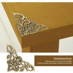 Coin Décoratif, Protection Pour Meubles Style Antique En Forme De Creux Pour Bijoux Scrapbook Album Protecteur Boîte En Bois Coin Décor Quincaillerie Accessoire 12 PCS(Gros) -Fispool Magasin 69689133 3