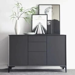 Lot De 4 Pieds De Meubles Charge Jusqu'à 600 KG Superma, Pied De Table Modernes En Métal En Forme De Triangle 16 Vis Et 4 Protège Pieds, Noir（15cm） -Fispool Magasin 69712967 4