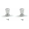 2x Bouton De Meuble à Visser 15mm Acier Satin Chromé Porte Tiroir Cuisine Salle De Bain Design Moderne -Fispool Magasin 69801337 1