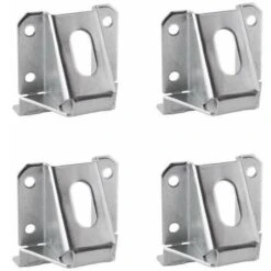 4x Ferrure D'assemble Universelle Avec équerre Fixation Meuble Bois Armoire Placard Etagère Cuisine, Sans Vérin De Vis