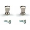 2x Bouton De Meuble à Visser 15mm Acier Nickel Brossé Porte Tiroir Cuisine Salle De Bain Design Moderne -Fispool Magasin 70086958 1
