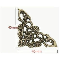 Coin Décoratif, Protection Pour Meubles Style Antique En Forme De Creux Pour Bijoux Scrapbook Album Protecteur Boîte En Bois Coin Décor Quincaillerie Accessoire 12 PCS(Gros) BF -Fispool Magasin 70421855 4