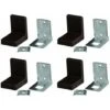4x Equerre D'assemblage En Acier Avec Cache En Plastique Connecteur Angle Couvercle Meuble Caisson, Marron Foncé 1 4x Equerre D'assemblage En Acier Avec Cache En Plastique Connecteur Angle Couvercle Meuble Caisson, Marron Foncé -Fispool Magasin 70493649 1