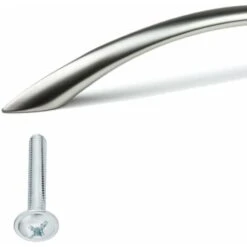 2x Poignée De Meuble Acier Finition Chrome Satiné Entraxe 128mm Longueur 156mm Hauteur 20mm Placard Porte Cuisine Armoire Tiroir Buffet -Fispool Magasin 70493658 2