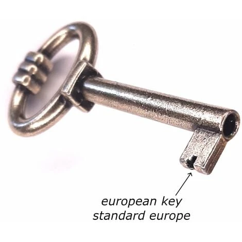 Clé De Serrure 64mm Aspect Bronze Meuble Ancien Décoration Rustique Armoire Vintage Patiné 4 Clé De Serrure 64mm Aspect Bronze Meuble Ancien Décoration Rustique Armoire Vintage Patiné – Image 2