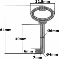 Clé De Serrure 64mm Aspect étain Argent Meuble Ancien Décoration Rustique Armoire Vintage Patiné -Fispool Magasin 70529150 3