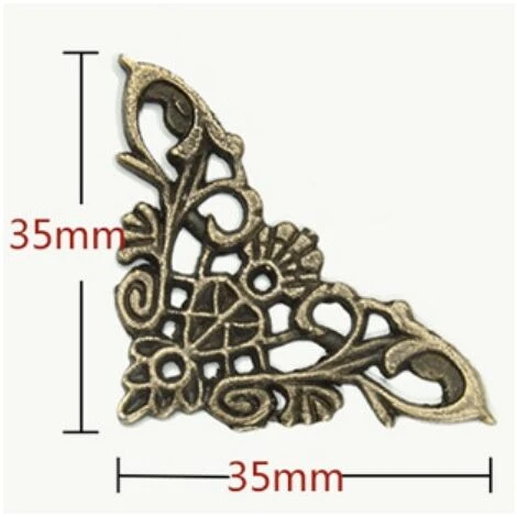 GP Coin Décoratif, Protection Pour Meubles Style Antique En Forme De Creux Pour Bijoux Scrapbook Album Protecteur Boîte En Bois Coin Décor Quincaillerie Accessoire 12 PCS(Petit) 6 GP Coin Décoratif, Protection Pour Meubles Style Antique En Forme De Creux Pour Bijoux Scrapbook Album Protecteur Boîte En Bois Coin Décor Quincaillerie Accessoire 12 PCS(Petit) – Image 4