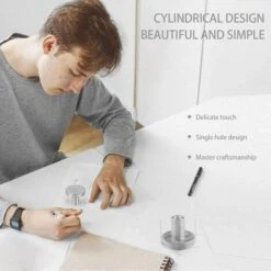 Poignée Ronde Bouton En Laiton, 6 Pièces Solide 25Mm Matériel Meubles Armoire Porte Tiroir Commodes Poignées Boutons Avec Vis Pour Cuisine Salle De Bain Chambre -Fispool Magasin 70584419 4