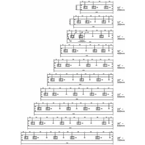 Coulisse De Tiroir à Billes (paire) Glissière Sortie Totale Extension Complète Gauche Droite Rail Coulissant Guide Cuisine Salle De Bain Salon, 600mm Sans Amortisseur 5 Coulisse De Tiroir à Billes (paire) Glissière Sortie Totale Extension Complète Gauche Droite Rail Coulissant Guide Cuisine Salle De Bain Salon, 600mm Sans Amortisseur – Image 3