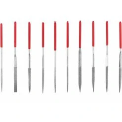 Jeu De 10 Limes à Aiguilles, Limes Diamant Pour La Mécanique De Précision (3 Mm X 140 Mm)