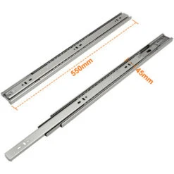 SWANEW Glissières De Tiroirs Coulisse à Sortie Totale Coulisse Pour Charges Lourdes Coulisse Télescopique Guidage à Billes 45mm 550mm 8 Pièces -Fispool Magasin 71258367 2