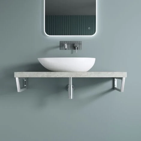 Sogood 1 Pièce Equerre De Fixation Plan De Toilette étagère Tablette Murale Acier Inox Chromé 45cm WH02 4 Sogood 1 Pièce Equerre De Fixation Plan De Toilette étagère Tablette Murale Acier Inox Chromé 45cm WH02 – Image 2