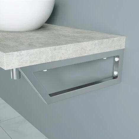 Sogood 1 Pièce Equerre De Fixation Plan De Toilette étagère Tablette Murale Acier Inox Chromé 45cm WH02 5 Sogood 1 Pièce Equerre De Fixation Plan De Toilette étagère Tablette Murale Acier Inox Chromé 45cm WH02 – Image 3