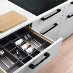 Héloise 128mm Poignée De Cuisine,10 Pcs Noir Poignées De Armoire Cuisine Pour Porte,Tiroir,Armoires(avec Vis) -Fispool Magasin 71466849 3