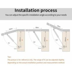 Héloise 4pcs Verin A Gaz 80N Verin Hydraulique Verin Meuble Amortisseur Porte Placard Pour Armoires Bibliothèques Meuble(4, 80N) -Fispool Magasin 71520484 5