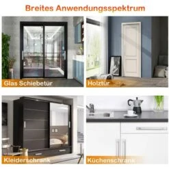 2 Pièces Poignées De Meubles Autocollantes, Poignées D'armoires En Aluminium, Poignées De Tiroirs, Poignées De Porte, Sans Poignée De Perçage Pour Armoire, Cuisine, Porte Coulissante, Porte De Balcon -Fispool Magasin 71875213 3