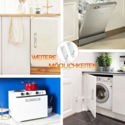 2 Pièces Poignées De Meubles Autocollantes, Poignées D'armoires En Aluminium, Poignées De Tiroirs, Poignées De Porte, Sans Poignée De Perçage Pour Armoire, Cuisine, Porte Coulissante, Porte De Balcon -Fispool Magasin 71875213 4