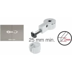 2x Connecteur Rapide Mâle + Femelle Ferrure D'assemblage Meuble 35mm Avec Vis Fixation Support Plaquette étagère Bois Plan De Travail Comptoir Cuisine Salle De Bain -Fispool Magasin 72245656 4