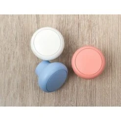 2x Bouton De Meuble Plastique Diamètre Extérieur 45mm Hauteur 33mm Porte Poignée Commode Etagère Cuisine Salle De Bain Chambre Enfant Fille Garçon Armoire, Blanc -Fispool Magasin 72519875 3