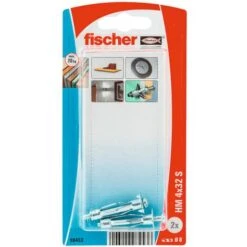 Cheville Métallique Fischer Murs Creux Avec Vis Métrique HM-S 4x32mm 2 Pcs
