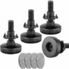 4 Pièces Pieds à Vérin Pieds De Meuble Ajustables Pieds De Nivellement Pied Réglable,Vis De Réglage Avec Base En Caoutchouc Antidérapant Et Écrou En T Pour Meuble