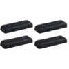 4x Patin Glisseur Rectangulaire à Visser 100 X 30 X 15mm En Plastique Noir Pied Meuble Chaise Protection Sol Parquet Plancher Anti Rayure -Fispool Magasin 74059409 1
