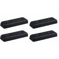 4x Patin Glisseur Rectangulaire à Visser 100 X 30 X 15mm En Plastique Noir Pied Meuble Chaise Protection Sol Parquet Plancher Anti Rayure