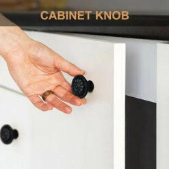 12pcs Bouton De Meuble,Tiroir De Poignée Meuble Poignées Boutons De Porte Pour Cuisine Bureau Chambre Placard Noir 30mm -Fispool Magasin 74152935 4