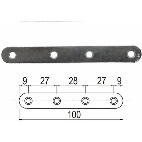 10x Patte D'assemblage Plaque De Connexion Perforée Bouts Ronds Platine En Zinc Blanc Ferrure Fixation Support Droit Réparation Renfort Meuble Lit Bureau, 100x15x2mm 4 10x Patte D'assemblage Plaque De Connexion Perforée Bouts Ronds Platine En Zinc Blanc Ferrure Fixation Support Droit Réparation Renfort Meuble Lit Bureau, 100x15x2mm – Image 2