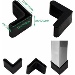 Lot De 20 Housses En Fer D'angle En Forme De L De 30 X 30 Mm -Fispool Magasin 74834654 3