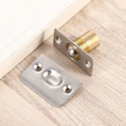 Plaque De Gâche à Billes Pour Porte De Placard, Quincaillerie De Verrouillage à Billes Pour Porte Française Tension Réglable (lot De 2)