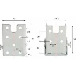 Cadre De Support Pliable - Charnières Autobloquantes - Accessoires Pour Jambes Et Gousset - Pour Jambes Pliables Extension De Table Pliante De Cuisine Blanchisserie Bateau Lit Table Meubles -Fispool Magasin 74952740 2