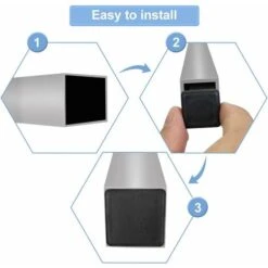 ZOLGINAH 20 Pcs Bouchon Pour Pied De Chaisse,Bouchon Pour Tuyau Carré, Capuchon Pour Poteau Carré En Plastique Pour Pieds De Meuble/Trampoline/Armoire/Étagère/Chaise(30 X 30mm) -Fispool Magasin 75090039 5